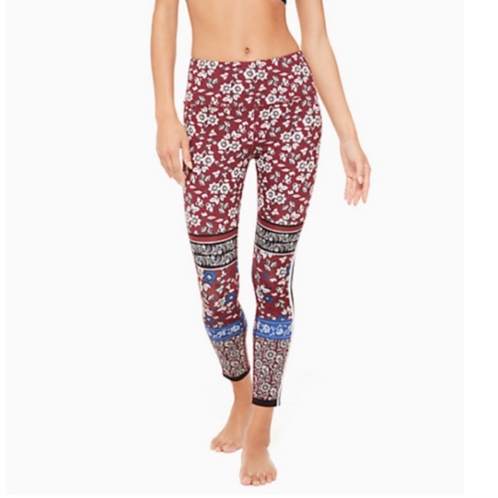 Kate Spade Floral Athleisure Workout Leggings